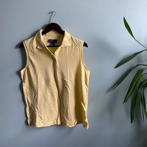 Textured creamy yellow collard tank - great for a summer day ☀️